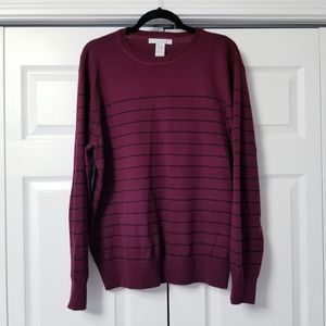 Geoffrey Beene Men's Burgundy Crewneck Sweater
